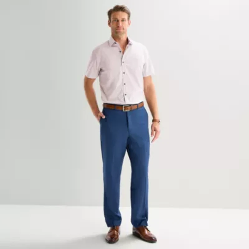 Stafford Geo Print Mens Regular Fit Button-Down Shirt