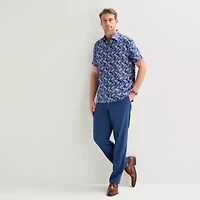 Stafford Tonal Floral Mens Regular Fit Button-Down Shirt