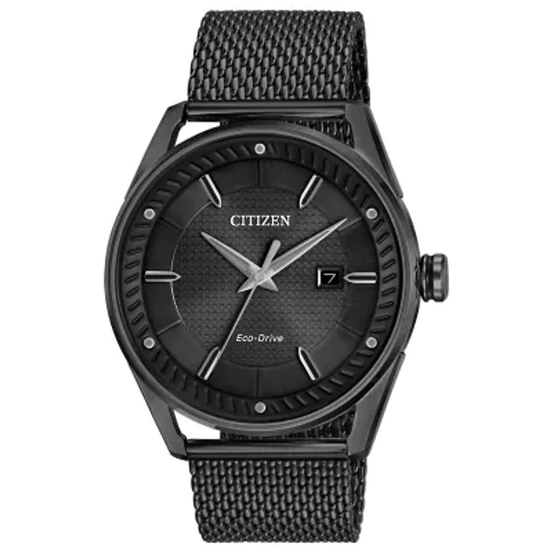 Citizen Mens Black Stainless Steel Bracelet Watch Bm6988-57e