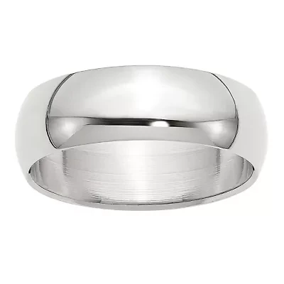 Womens 7MM Sterling Silver Wedding Band