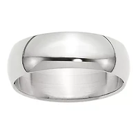 Womens 7MM Sterling Silver Wedding Band