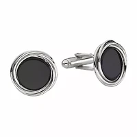 Love Knot Onyx Stone Cuff Links