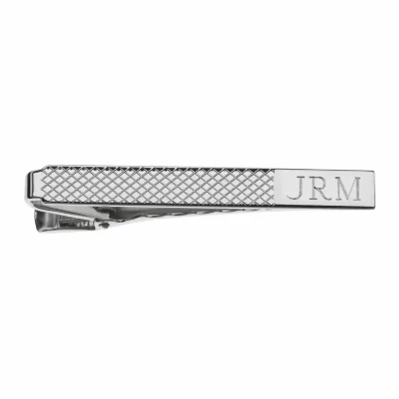Personalized Grid Pattern Tie Bar