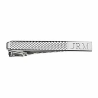 Personalized Grid Pattern Tie Bar