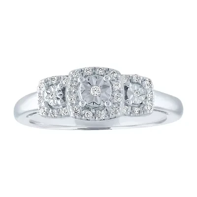 LIMITED TIME SPECIAL! 1/10 CT. T.W.  Diamond Ring in Sterling Silver