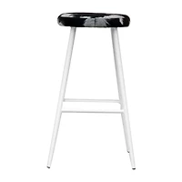 Cow Print Upholstered Bar Stool