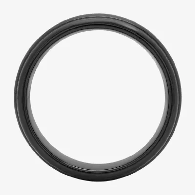 Men's 6mm Black Tungsten Carbide Ring