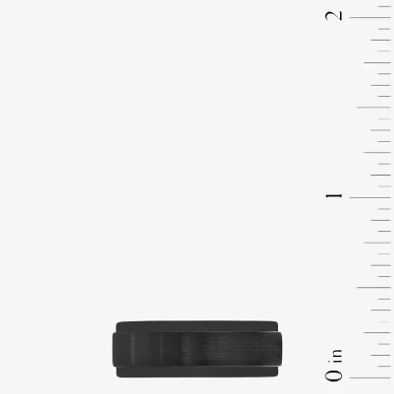 Mens 8mm Comfort-Fit Ring Tungsten