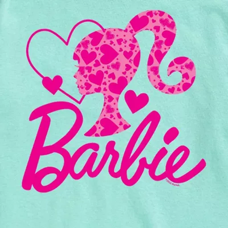Big Kid Girls Round Neck Short Sleeve Classic Fit Barbie Graphic T-Shirt