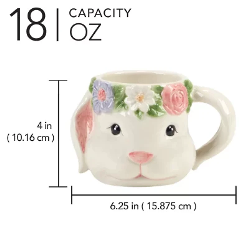 Certified International Easter Morning 4-pc. Animal Coffee Mug