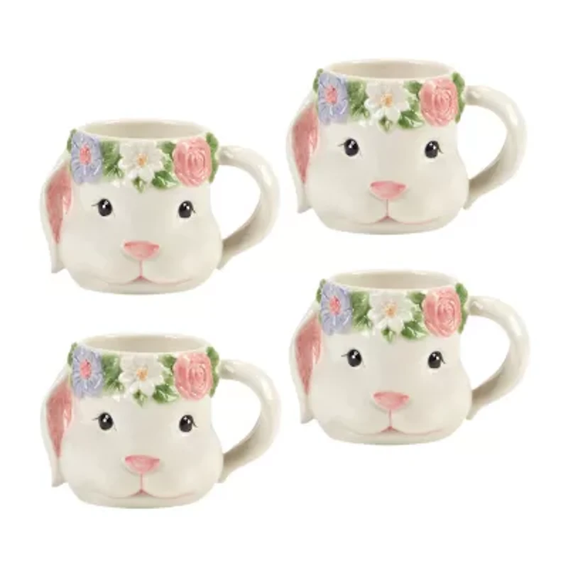 Certified International Easter Morning 4-pc. Animal Coffee Mug