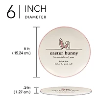 Certified International Easter Words 4-pc. Stoneware Appetizer Plate