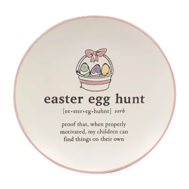 Certified International Easter Words 4-pc. Stoneware Appetizer Plate