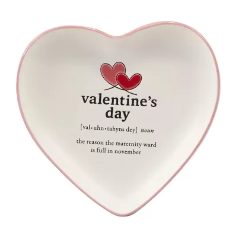 Certified International Valentine's Day 4-pc. Stoneware Appetizer Plate