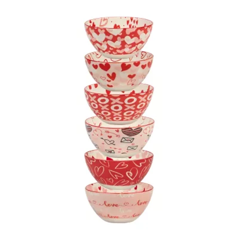 Certified International Valentine's Day 6-pc. Porcelain Cereal Bowl