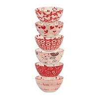 Certified International Valentine's Day 6-pc. Porcelain Cereal Bowl