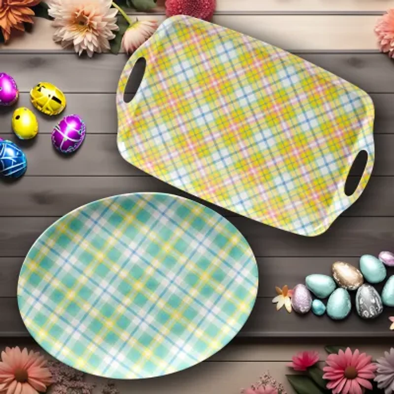 Certified International Easter Morning 2-pc. Serving Tray