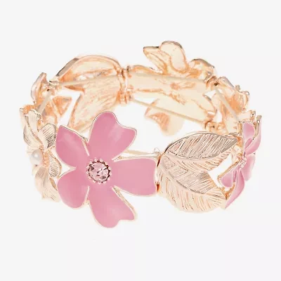 Liz Claiborne Womens Flower Stretch Bracelet