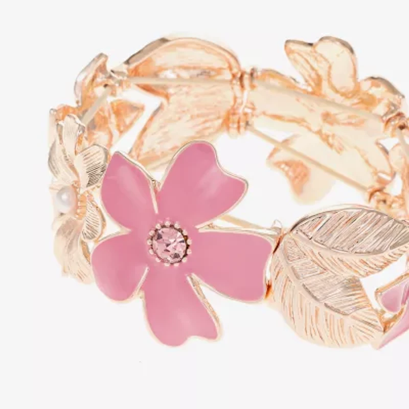 Liz Claiborne Womens Flower Stretch Bracelet