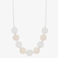 Liz Claiborne Silver Tone Womens 17 Inch Collar Necklace