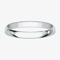 Womens 2MM 10K White Gold Wedding Band