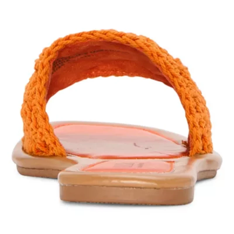 a.n.a Womens Corchet Slide Flat Sandals