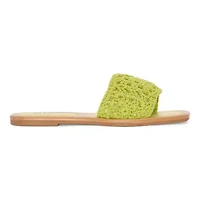 a.n.a Womens Corchet Slide Flat Sandals