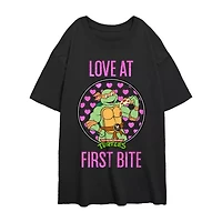 Womens Juniors Crew Neck Short Sleeve Regular Fit Teenage Mutant Ninja Turtles Graphic T-Shirt