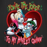 You'Re The Joker To My Harley Quinn Tee Womens Juniors Crew Neck Short Sleeve Regular Fit Batman Graphic T-Shirt