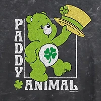Paddy Animal Cropped Tee Womens Juniors Crew Neck Short Sleeve Regular Fit Care Bears Graphic T-Shirt