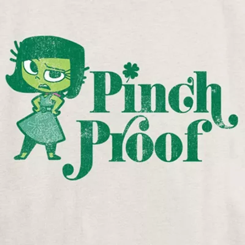 Envy Pinch Proof Tee Womens Juniors Crew Neck Short Sleeve Regular Fit Inside Out Graphic T-Shirt