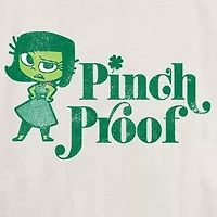 Envy Pinch Proof Tee Womens Juniors Crew Neck Short Sleeve Regular Fit Inside Out Graphic T-Shirt