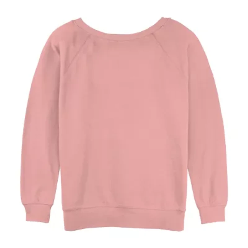 Disney Mickey Mouse Bring On Spring Sweatshirt Womens Juniors Crew Neck Short Sleeve and Friends