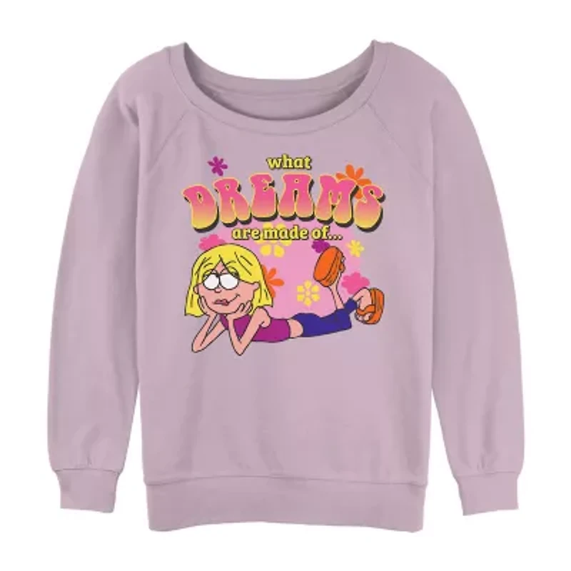 Lizzie Mcguire What Dreams Are Made Of Sweatshirt Womens Juniors Crew Neck Short Sleeve