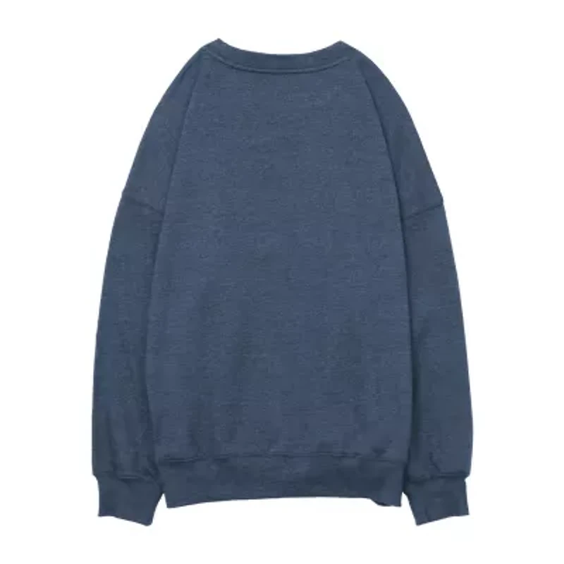 Flounder Womens Juniors Crew Neck Long Sleeve The Little Mermaid Sweatshirt