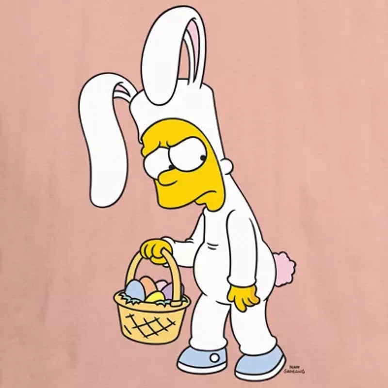 Bunny Bart Tee Womens Juniors Crew Neck Short Sleeve Regular Fit The Simpsons Graphic T-Shirt