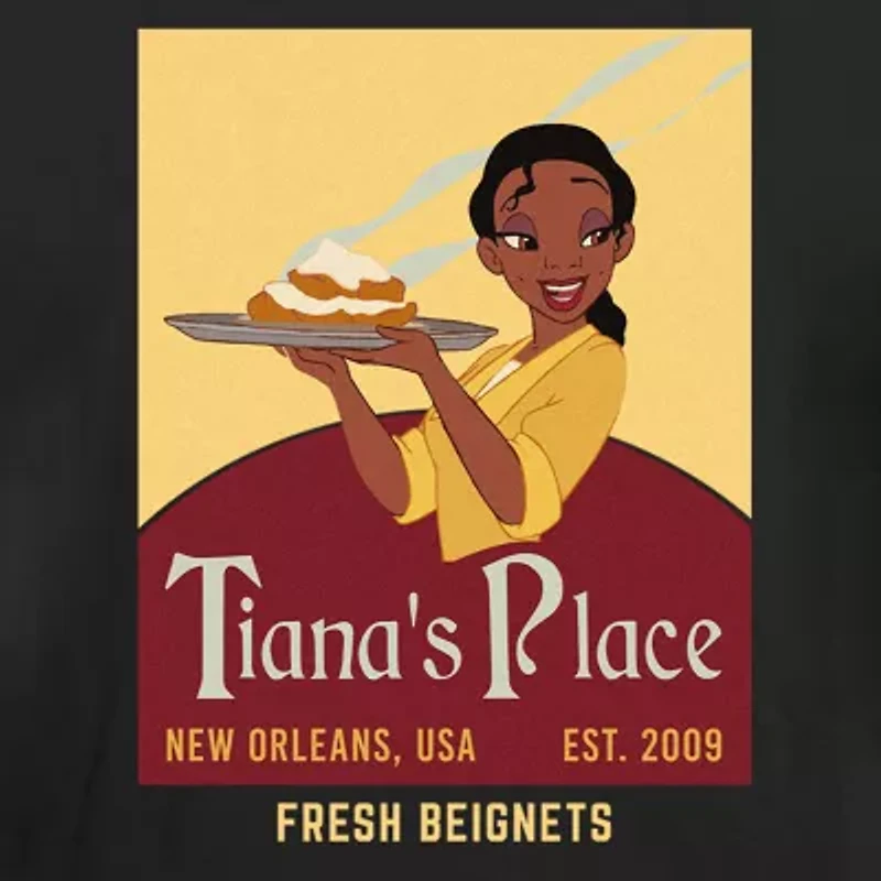The Princess And Frog Tiana'S Place Tee Womens Juniors Crew Neck Short Sleeve Regular Fit Graphic T-Shirt
