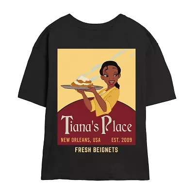The Princess And Frog Tiana'S Place Tee Womens Crew Neck Short Sleeve Regular Fit Juniors Graphic T-Shirt