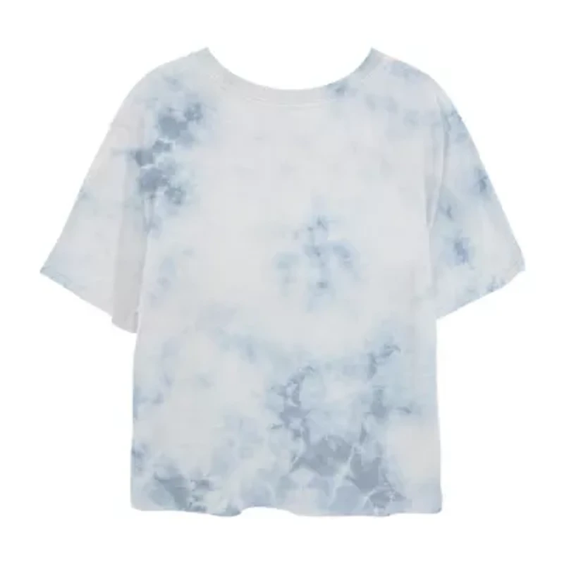 Cropped Tee Womens Juniors Crew Neck Short Sleeve Regular Fit Care Bears Graphic T-Shirt