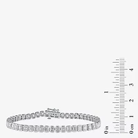 (F / Si1) Womens 5 CT. T.W. Lab Grown White Diamond 10K White Gold 7 Inch Tennis Bracelet