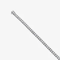 (F / Si1) Womens 5 CT. T.W. Lab Grown White Diamond 10K White Gold 7 Inch Tennis Bracelet