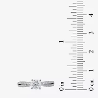 G / I1) Womens CT. T.W. Lab Grown White Diamond 14K Gold Round Engagement Ring