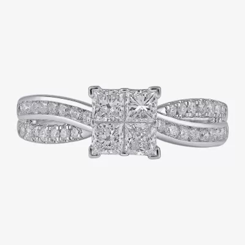 G / I1) Womens 1 CT. T.W. Lab Grown White Diamond 10K Gold Engagement Ring