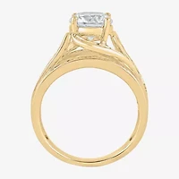 (G / I1) Womens 1 1/2 CT. T.W. Lab Grown White Diamond 10K Gold Round Engagement Ring