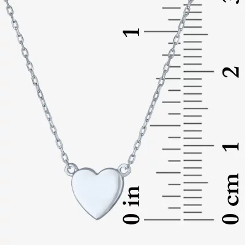 Yes Please! (G-H / I1-I2) Womens Diamond Accent Lab Grown White Diamond Heart 2-pc. Pendant Necklace Set