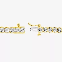 I2,I) Womens 1/4 CT. T.W. Lab Grown White Diamond 14K Gold Over Silver Inch Tennis Bracelet