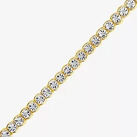 (I2,I) Womens 1/4 CT. T.W. Lab Grown White Diamond 14K Gold Over Silver 8 Inch Tennis Bracelet