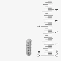 Womens 1 CT. T.W. Lab Grown White Diamond Sterling Silver 15.1mm Hoop Earrings