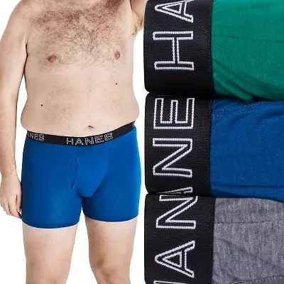 Hanes Ultimate Comfort Flex Fit Total Support Pouch Mens Big 3 Pack Boxer Briefs Ufsbg3