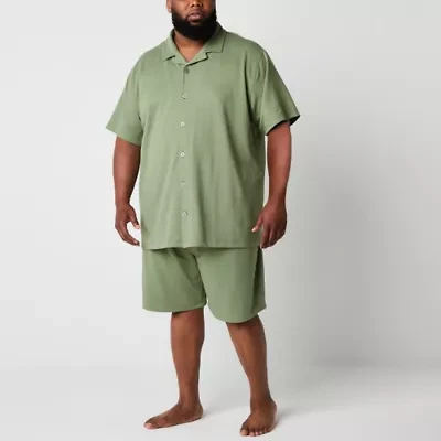 Stafford Mens Short Sleeve 2-pc. Tall Pajama Sets